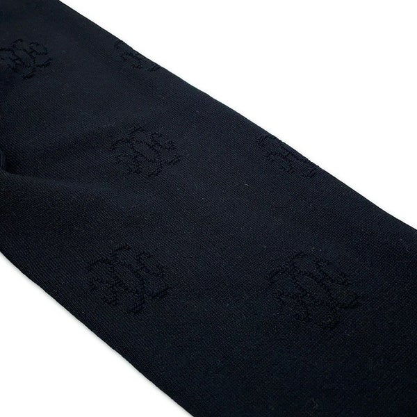 エルメス カーディガン Hリフト シルク コットン レディースサイズ36 HERMES 黒