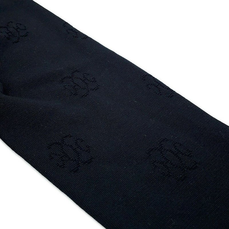 エルメス カーディガン Hリフト シルク コットン レディースサイズ36 HERMES 黒