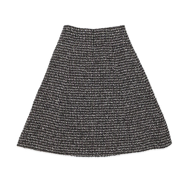 シャネル スカート ココマーク メティエ・ダール ツイード レディースサイズ34 P71123 CHANEL 黒
