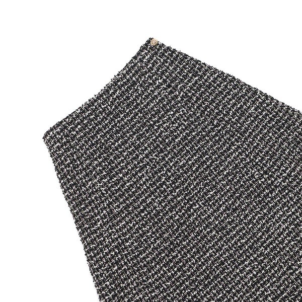 シャネル スカート ココマーク メティエ・ダール ツイード レディースサイズ34 P71123 CHANEL 黒