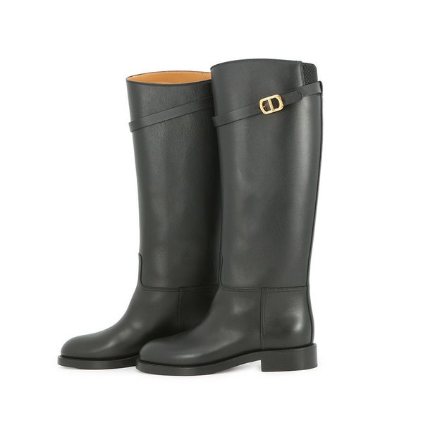 クリスチャン・ディオール ロングブーツ EMPREINTE アンプラント レディースサイズ37 KCI828VEA Christian Dior 靴 黒