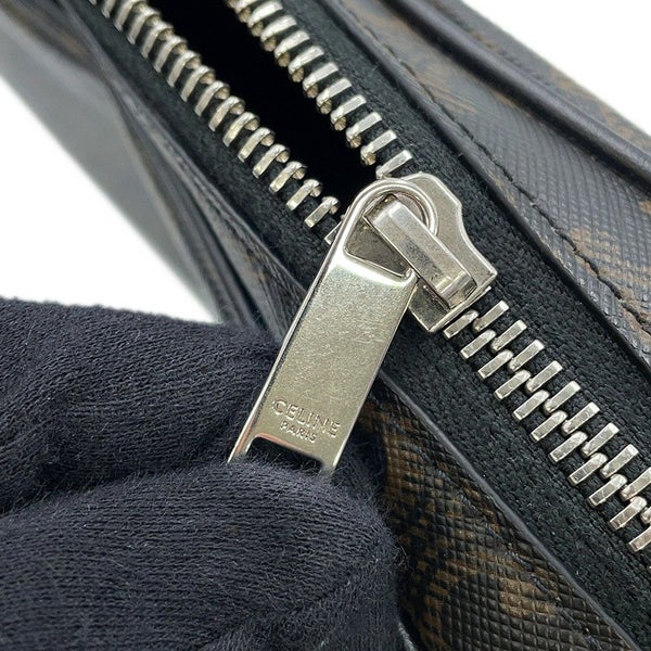 セリーヌ ショルダーバッグ トリオンフ ホリゾンタル ミディアム メッセンジャーバッグ PVC/レザー 197202 CELINE 黒