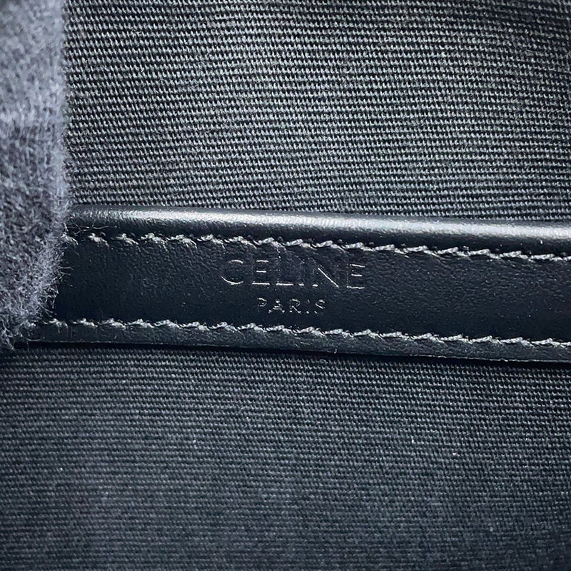 セリーヌ ショルダーバッグ トリオンフ ホリゾンタル ミディアム メッセンジャーバッグ PVC/レザー 197202 CELINE 黒