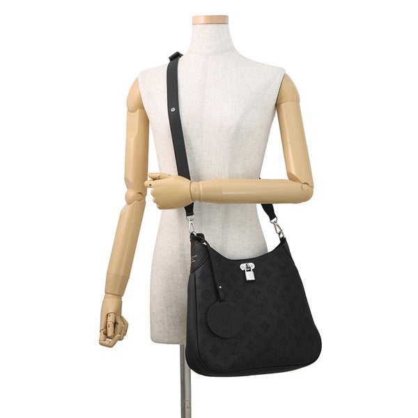 ルイヴィトン ショルダーバッグ モノグラム・マヒナ オール アラウンド MM M14618 ヴィトン バッグ 2way ブラック 黒