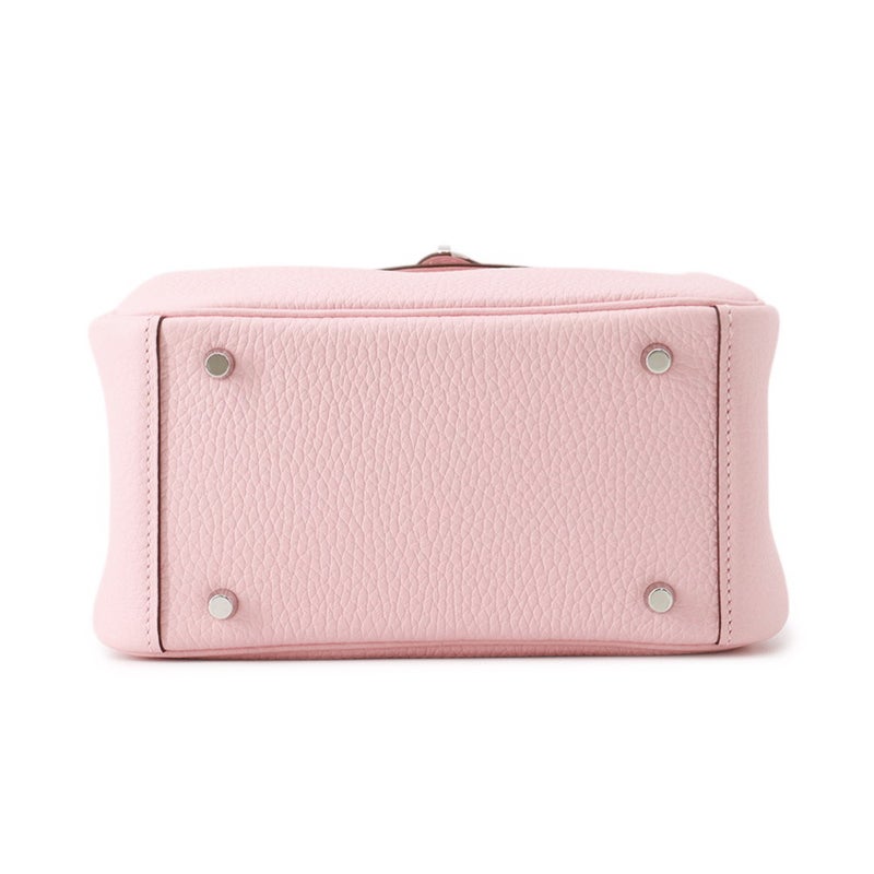 エルメス リンディ ミニ ヴェルソ ローズサクラ/グリペール/シルバー金具 トリヨンクレマンス K刻印 ２wayショルダー