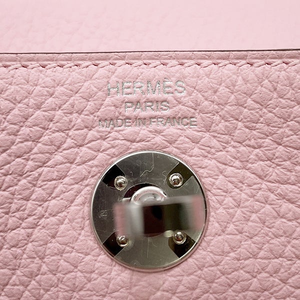 エルメス リンディ ミニ ヴェルソ ローズサクラ/グリペール/シルバー金具 トリヨンクレマンス K刻印 ２wayショルダー