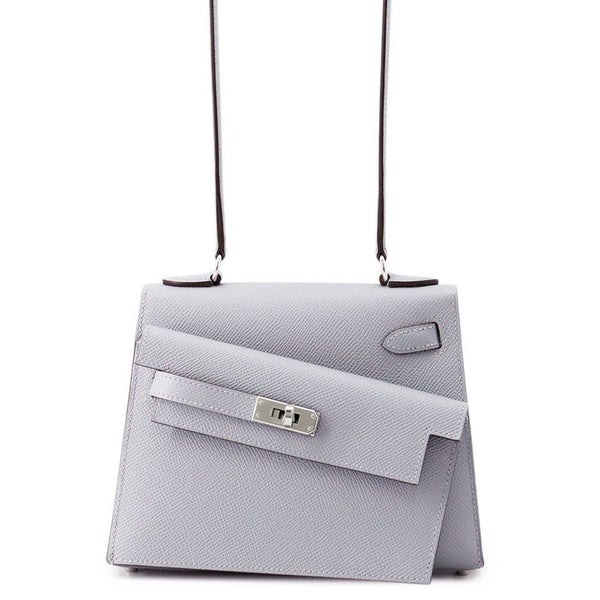 エルメス ショルダー バッグ ケリー20 無秩序 外縫い グリパンタン/シルバー金具 エプソン K刻印