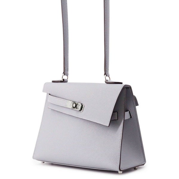 エルメス ショルダー バッグ ケリー20 無秩序 外縫い グリパンタン/シルバー金具 エプソン K刻印