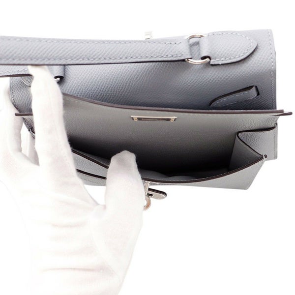 エルメス ショルダー バッグ ケリー20 無秩序 外縫い グリパンタン/シルバー金具 エプソン K刻印