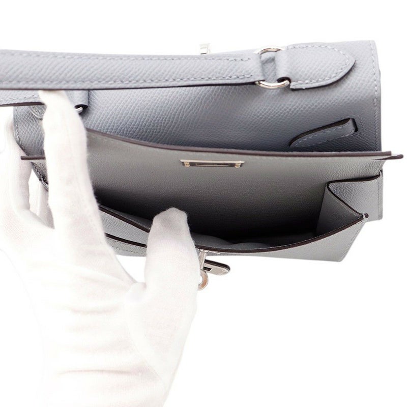 エルメス ショルダー バッグ ケリー20 無秩序 外縫い グリパンタン/シルバー金具 エプソン K刻印