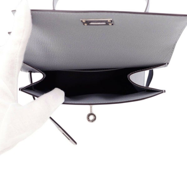 エルメス ショルダー バッグ ケリー20 無秩序 外縫い グリパンタン/シルバー金具 エプソン K刻印