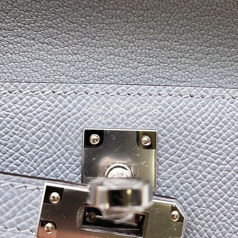 エルメス ショルダー バッグ ケリー20 無秩序 外縫い グリパンタン/シルバー金具 エプソン K刻印