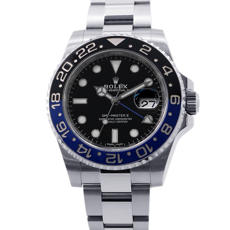 ロレックス GMTマスター2 デイト ランダムシリアル ルーレット 116710BLNR ROLEX 腕時計 黒文字盤