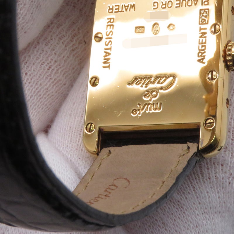 カルティエ マストタンク アクアリーノ SM ヴェルメイユ 2004年クリスマス限定4500本 W1018687 ピンク文字盤