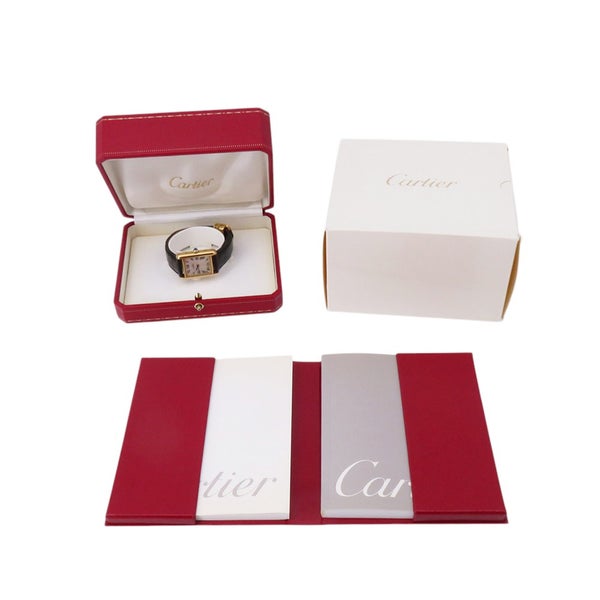 カルティエ マストタンク アクアリーノ SM ヴェルメイユ 2004年クリスマス限定4500本 W1018687 ピンク文字盤