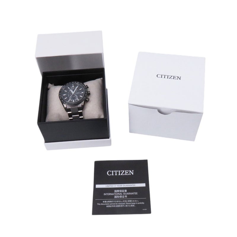 アテッサ アクトライン サファイアベゼル 光発電エコ・ドライブ ソーラー電波 AT8295-56E 黒文字盤