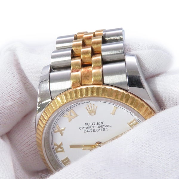 ロレックス デイトジャスト SS/K18YG 116233 ROLEX 腕時計 白文字盤