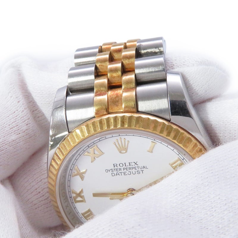 ロレックス デイトジャスト SS/K18YG 116233 ROLEX 腕時計 白文字盤