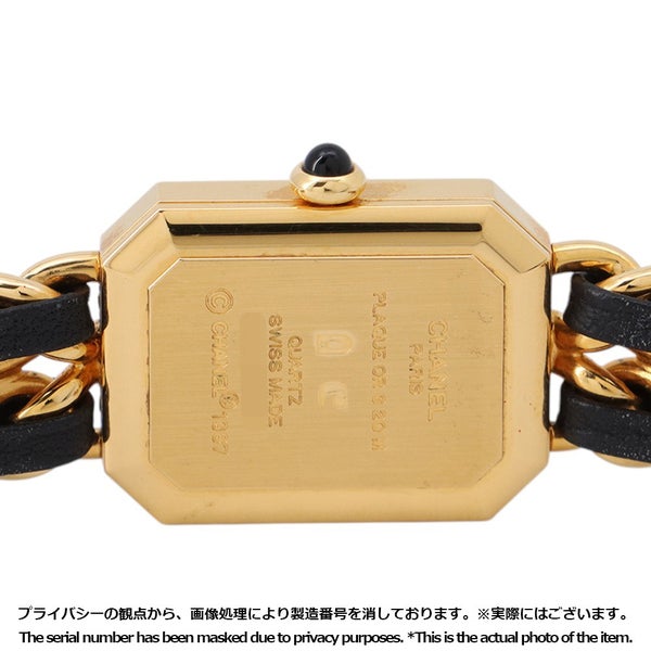 シャネル プルミエール M H0001 CHANEL 腕時計 レディース 黒文字盤