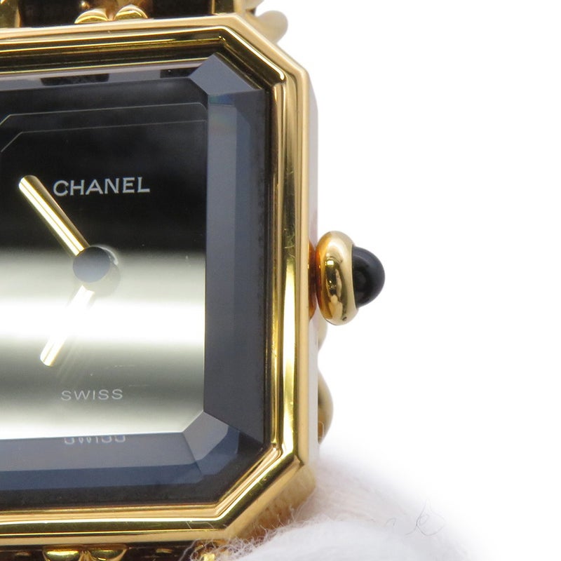 シャネル プルミエール M H0001 CHANEL 腕時計 レディース 黒文字盤