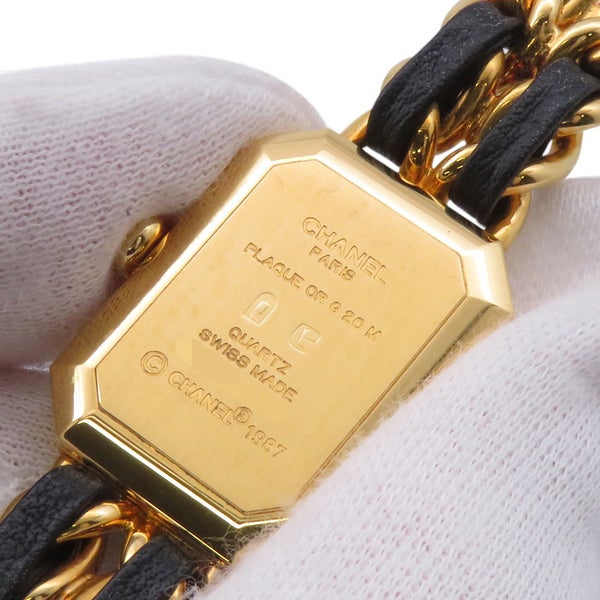 シャネル プルミエール M H0001 CHANEL 腕時計 レディース 黒文字盤