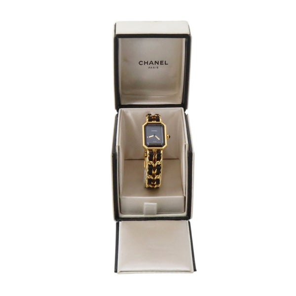 シャネル プルミエール M H0001 CHANEL 腕時計 レディース 黒文字盤