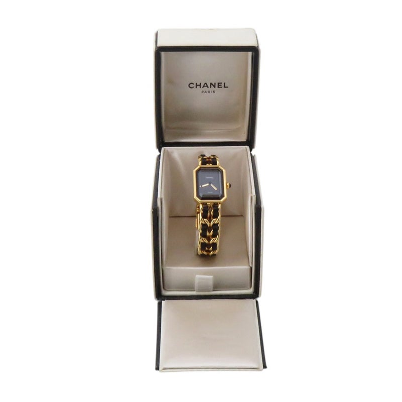 シャネル プルミエール M H0001 CHANEL 腕時計 レディース 黒文字盤