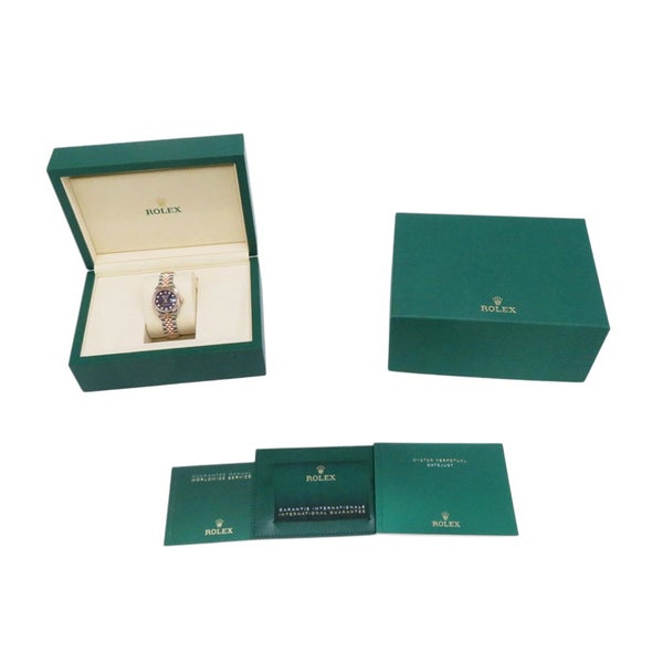 ロレックス レディ デイトジャスト SS/K18PG 279171G オーベルジーヌ文字盤 10PD