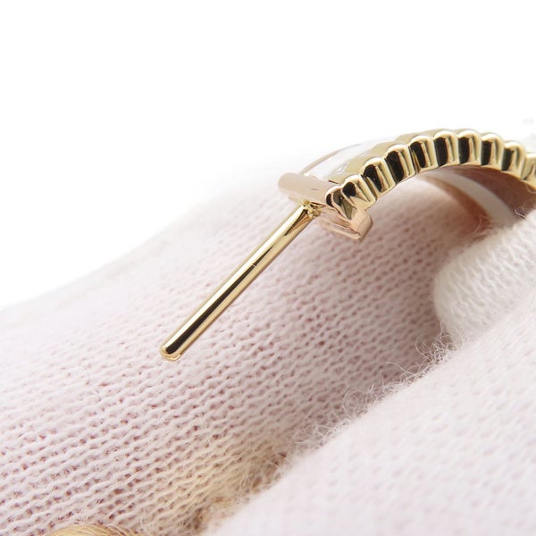 ブシュロン ピアス キャトル ホワイト フープ イヤリング ダイヤ 50P 計0.36ct K18YG/K18PG/K18WG/ホワイトセラミック JCO01469