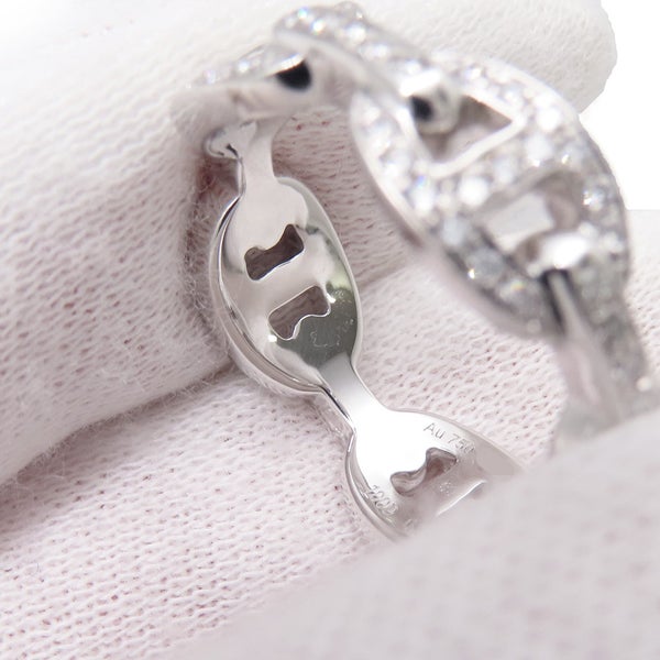 エルメス リング シェーヌ・ダンクル・アンシェネ PM ダイヤモンド100P 計0.54ct K18WGホワイトゴールド サイズ53 HERMES 指輪