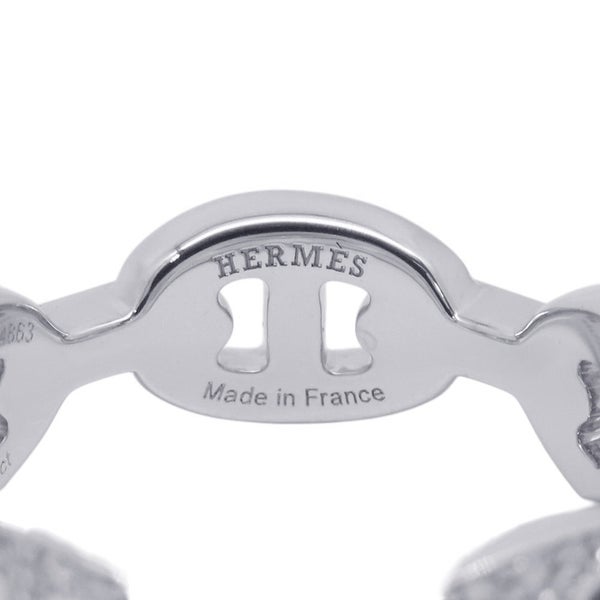 エルメス リング シェーヌ・ダンクル・アンシェネ PM ダイヤモンド100P 計0.54ct K18WGホワイトゴールド サイズ53 HERMES 指輪