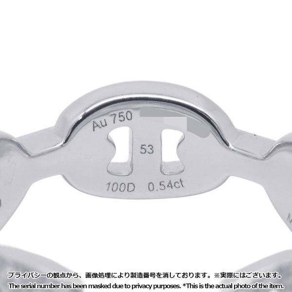 エルメス リング シェーヌ・ダンクル・アンシェネ PM ダイヤモンド100P 計0.54ct K18WGホワイトゴールド サイズ53 HERMES 指輪