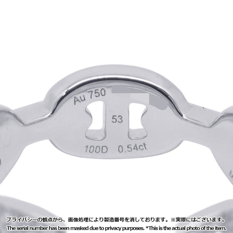 エルメス リング シェーヌ・ダンクル・アンシェネ PM ダイヤモンド100P 計0.54ct K18WGホワイトゴールド サイズ53 HERMES 指輪