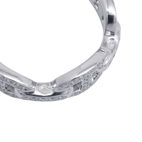 エルメス リング シェーヌ・ダンクル・アンシェネ PM ダイヤモンド100P 計0.54ct K18WGホワイトゴールド サイズ53 HERMES 指輪