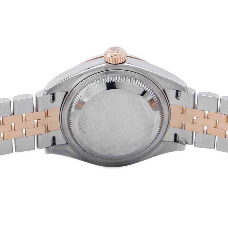 ロレックス レディ デイトジャスト SS/K18PG ダイヤベゼル 279381RBR チョコレート文字盤 10Pダイヤ