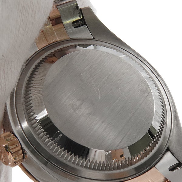 ロレックス レディ デイトジャスト SS/K18PG ダイヤベゼル 279381RBR チョコレート文字盤 10Pダイヤ