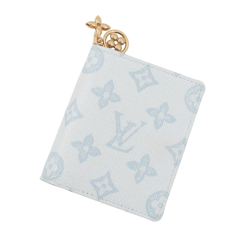 ルイヴィトン 二つ折り財布 モノグラム・オリジン ポケットウォレット・LV チャーム M28273 財布 ブルークーリエ