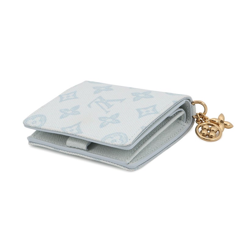 ルイヴィトン 二つ折り財布 モノグラム・オリジン ポケットウォレット・LV チャーム M28273 財布 ブルークーリエ