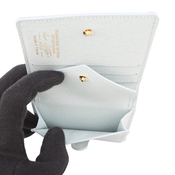 ルイヴィトン 二つ折り財布 モノグラム・オリジン ポケットウォレット・LV チャーム M28273 財布 ブルークーリエ