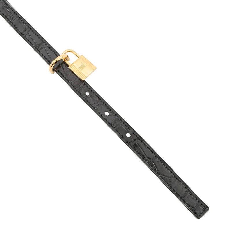 エルメス べルト ラッキー 15 ブラック/ゴールド金具 ポロサスマット Y刻印 サイズ75 黒