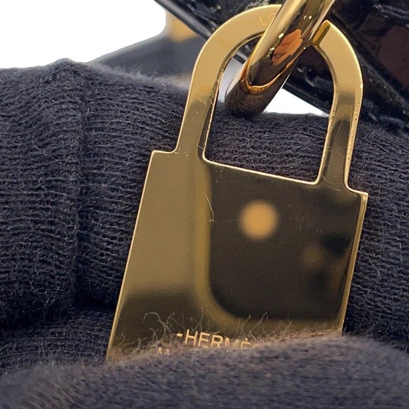 エルメス べルト ラッキー 15 ブラック/ゴールド金具 ポロサスマット Y刻印 サイズ75 黒