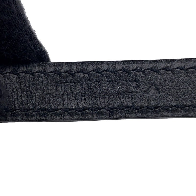 エルメス べルト ラッキー 15 ブラック/ゴールド金具 ポロサスマット Y刻印 サイズ75 黒