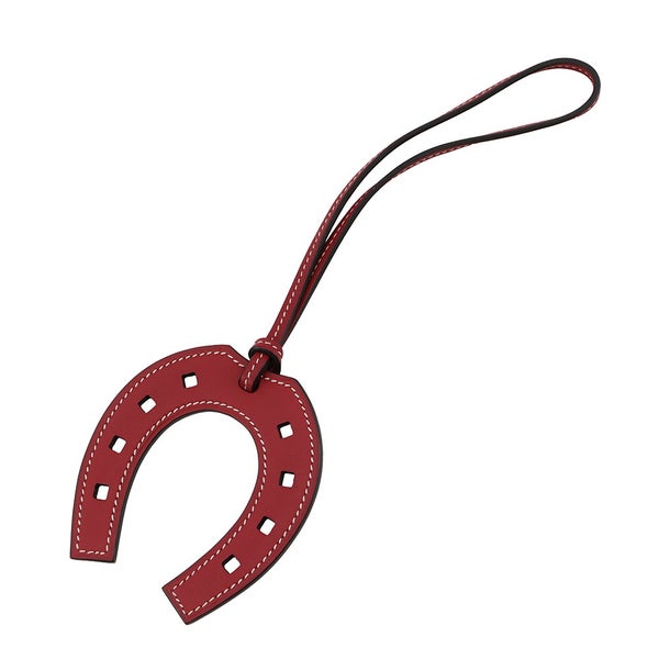 エルメス バッグチャーム パドック シュバル ルージュグレナ スイフト HERMES チャーム ホースシュー