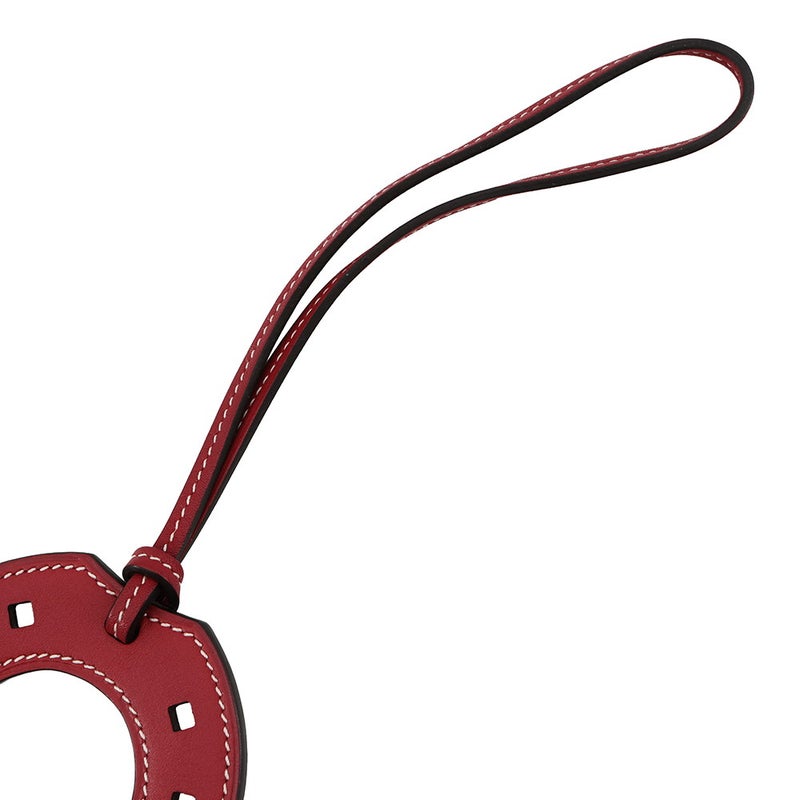 エルメス バッグチャーム パドック シュバル ルージュグレナ スイフト HERMES チャーム ホースシュー