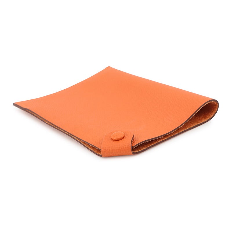 エルメス パスポートケース ターマックPM オレンジ/シルバー金具 エプソン B刻印 タルマック