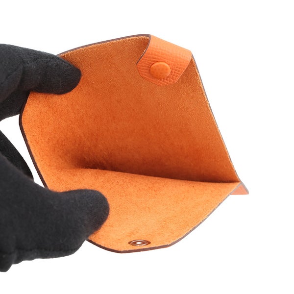 エルメス パスポートケース ターマックPM オレンジ/シルバー金具 エプソン B刻印 タルマック