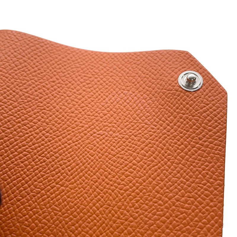 エルメス パスポートケース ターマックPM オレンジ/シルバー金具 エプソン B刻印 タルマック