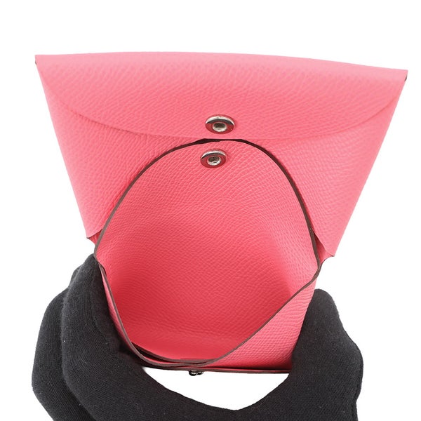 エルメス コインケース カルヴィ デュオ ローズアザレ/シルバー金具 エプソン B刻印 財布