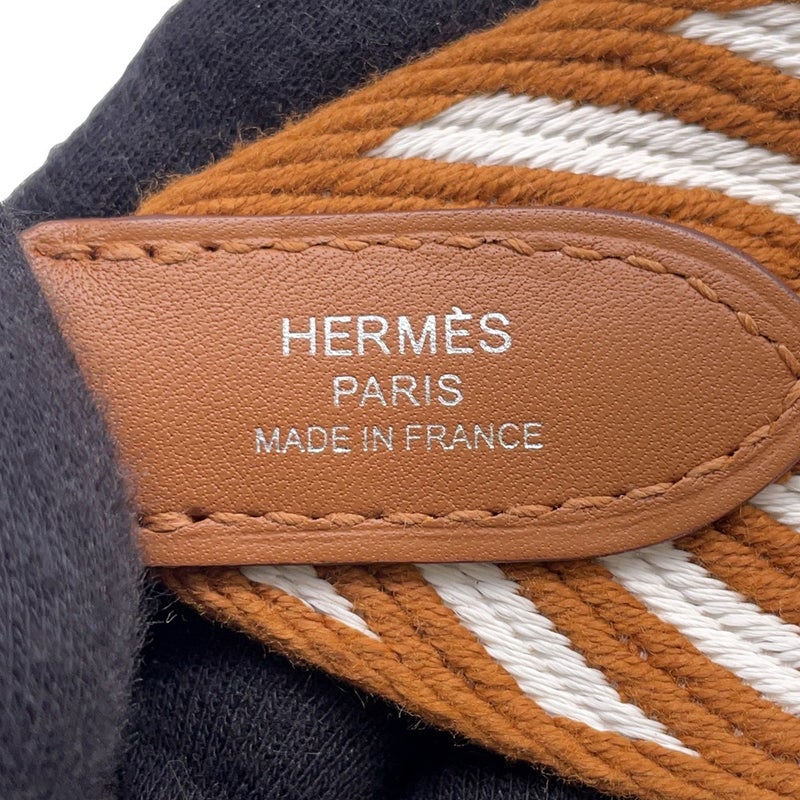 エルメス ショルダーストラップ バンドリエール サングル ジグザグ エクリュ/ゴールド/シルバー金具 キャンバス/スイフト W刻印