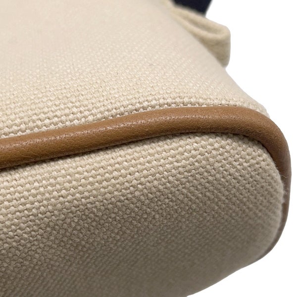 エルメス ポーチ ボリードポーチ ミニミニ ナチュラル/シルバー金具 コットン HERMES 小物入れ